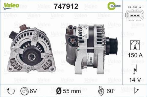 Valeo 747912 - Alternatore autozon.pro