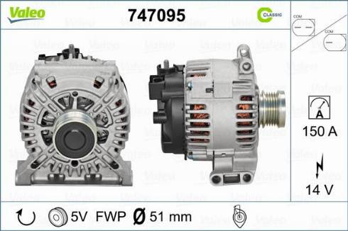 Valeo 747095 - Alternatore autozon.pro