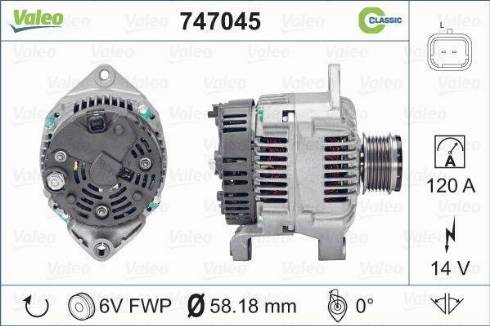 Valeo 747045 - Alternatore autozon.pro