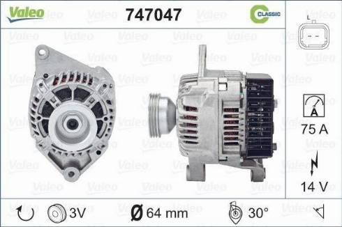 Valeo 747047 - Alternatore autozon.pro