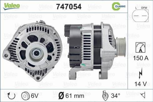 Valeo 747054 - Alternatore autozon.pro