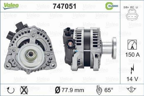 Valeo 747051 - Alternatore autozon.pro