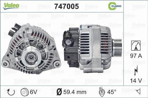 Valeo 747005 - Alternatore autozon.pro