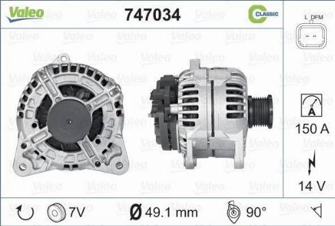 Valeo 747034 - Alternatore autozon.pro