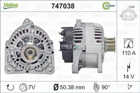 Valeo 747038 - Alternatore autozon.pro