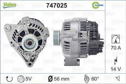 Valeo 747025 - Alternatore autozon.pro