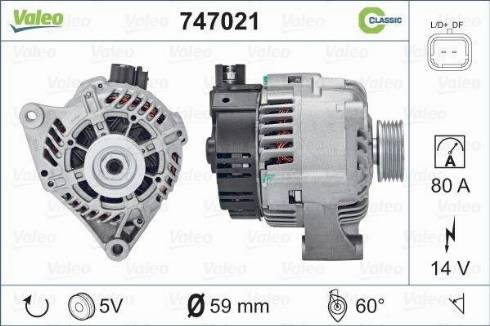 Valeo 747021 - Alternatore autozon.pro