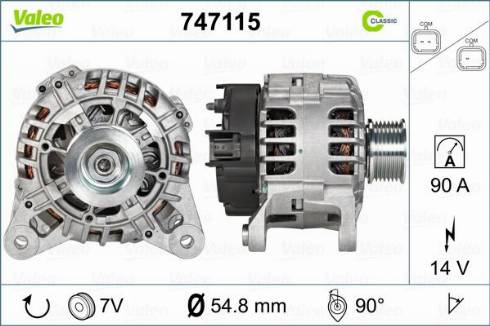 Valeo 747115 - Alternatore autozon.pro