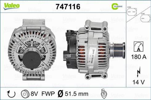 Valeo 747116 - Alternatore autozon.pro