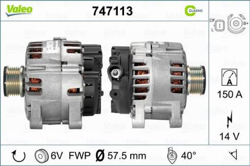 Valeo 747113 - Alternatore autozon.pro