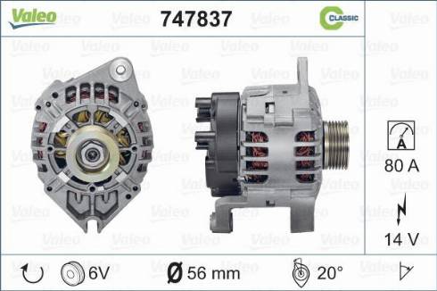 Valeo 747837 - Alternatore autozon.pro