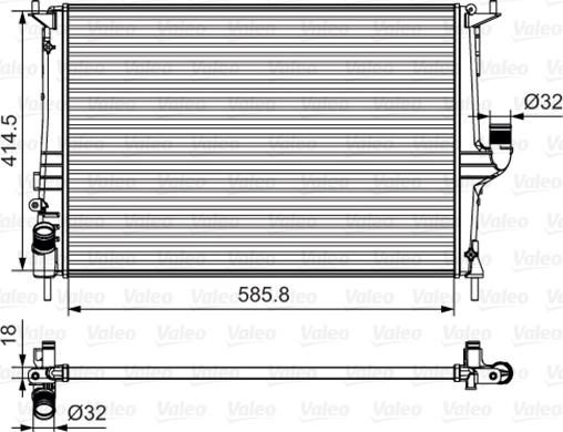 Valeo 700801 - Radiatore, Raffreddamento motore autozon.pro