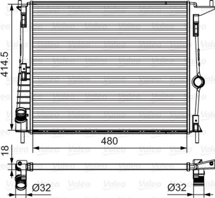 Valeo 700802 - Radiatore, Raffreddamento motore autozon.pro