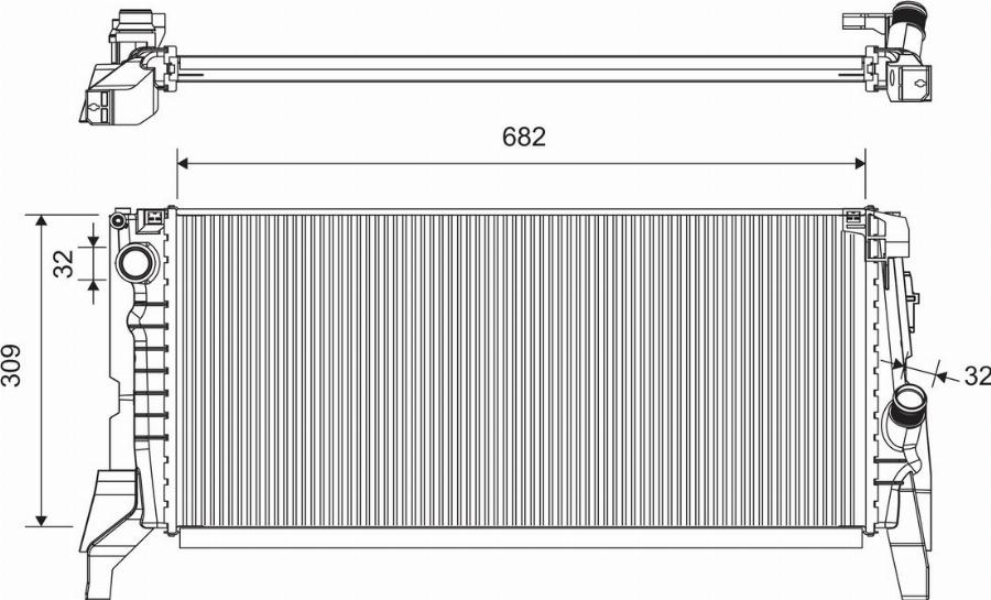 Valeo 701422 - Radiatore, Raffreddamento motore autozon.pro