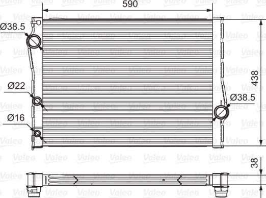 Valeo 701549 - Radiatore, Raffreddamento motore autozon.pro