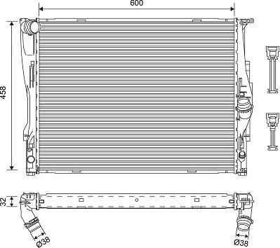 Valeo 701576 - Radiatore, Raffreddamento motore autozon.pro