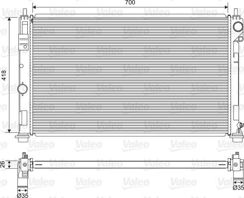 Valeo 701571 - Radiatore, Raffreddamento motore autozon.pro