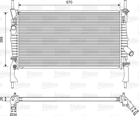 Valeo 701606 - Radiatore, Raffreddamento motore autozon.pro