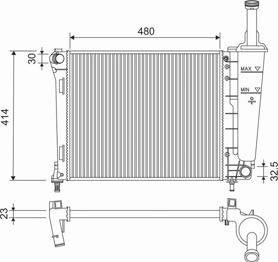 Valeo 701184 - Radiatore, Raffreddamento motore autozon.pro