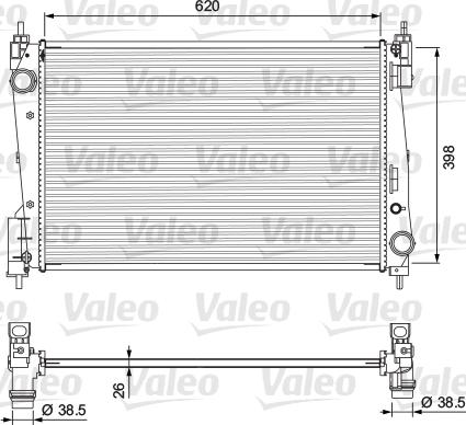 Valeo 701717 - Radiatore, Raffreddamento motore autozon.pro