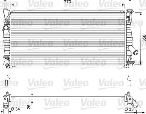 Valeo 701731 - Radiatore, Raffreddamento motore autozon.pro