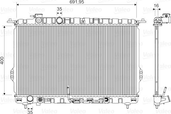 Valeo 734949 - Radiatore, Raffreddamento motore autozon.pro