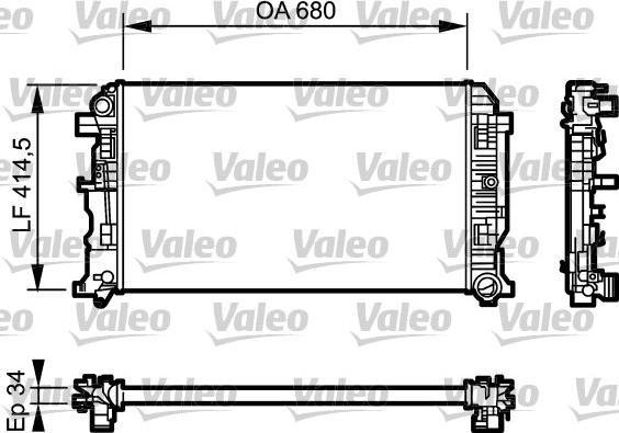 Valeo 734930 - Radiatore, Raffreddamento motore autozon.pro