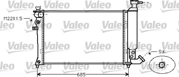 Valeo 734454 - Radiatore, Raffreddamento motore autozon.pro