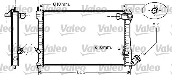 Valeo 734455 - Radiatore, Raffreddamento motore autozon.pro