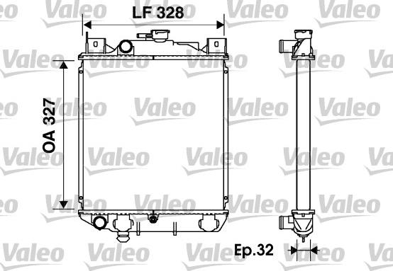 Valeo 734166 - Radiatore, Raffreddamento motore autozon.pro