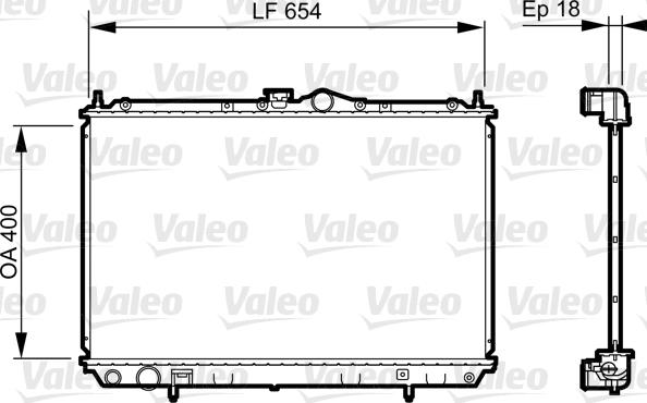 Valeo 735497 - Radiatore, Raffreddamento motore autozon.pro