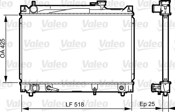 Valeo 735405 - Radiatore, Raffreddamento motore autozon.pro