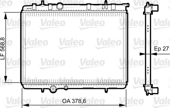 Valeo 735597 - Radiatore, Raffreddamento motore autozon.pro