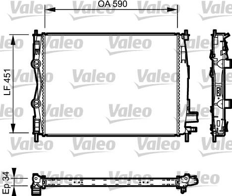 Valeo 735114 - Radiatore, Raffreddamento motore autozon.pro