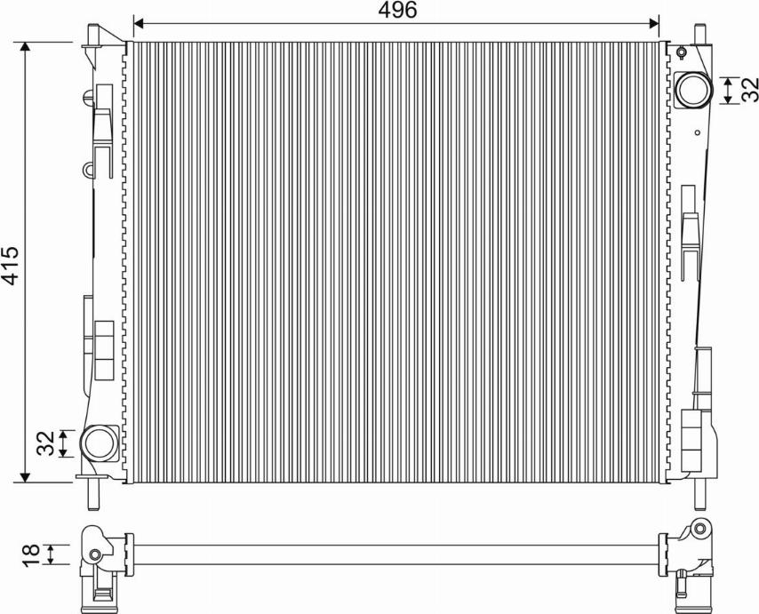 Valeo 735134 - Radiatore, Raffreddamento motore autozon.pro