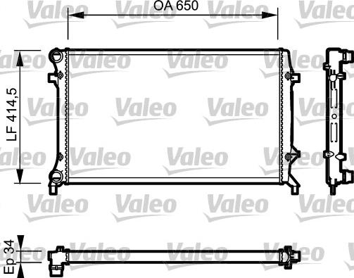 Valeo 735120 - Radiatore, Raffreddamento motore autozon.pro