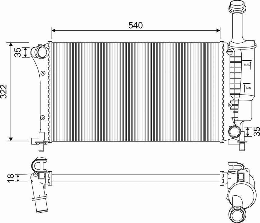 Valeo 735175 - Radiatore, Raffreddamento motore autozon.pro