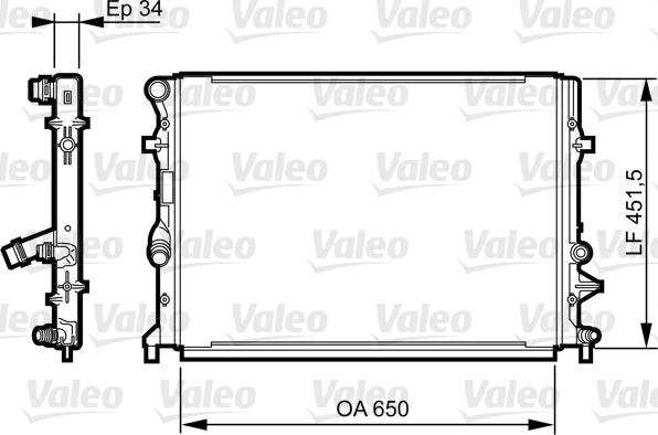 Valeo 735280 - Radiatore, Raffreddamento motore autozon.pro