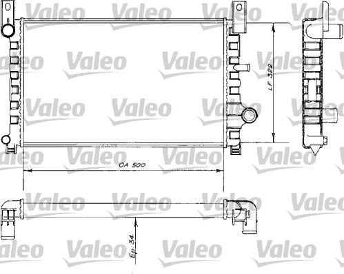 Valeo 730484 - Radiatore, Raffreddamento motore autozon.pro