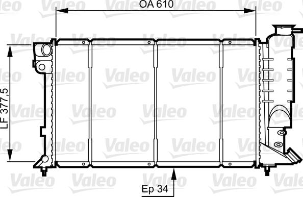 Valeo 730507 - Radiatore, Raffreddamento motore autozon.pro