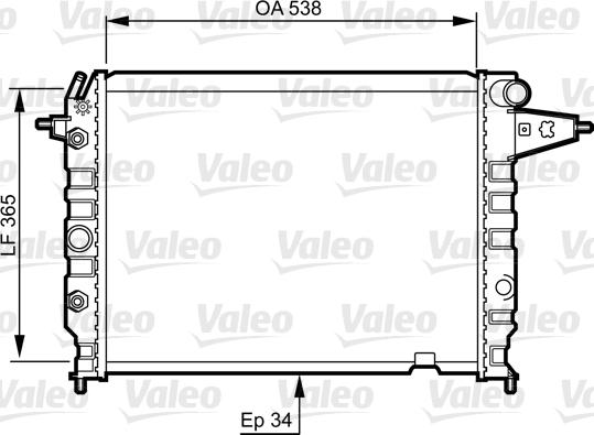 Valeo 730396 - Radiatore, Raffreddamento motore autozon.pro