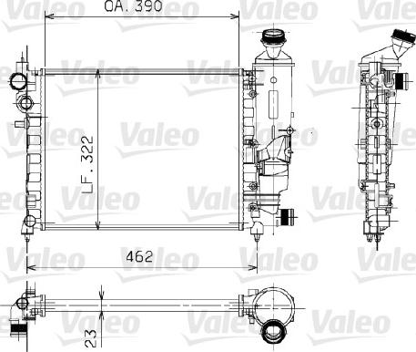 Valeo 730372 - Radiatore, Raffreddamento motore autozon.pro