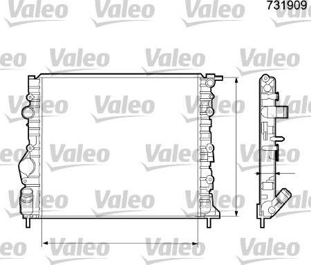 Valeo 731909 - Radiatore, Raffreddamento motore autozon.pro