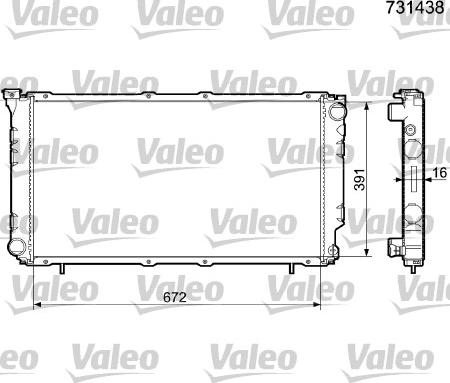 Valeo 731438 - Radiatore, Raffreddamento motore autozon.pro