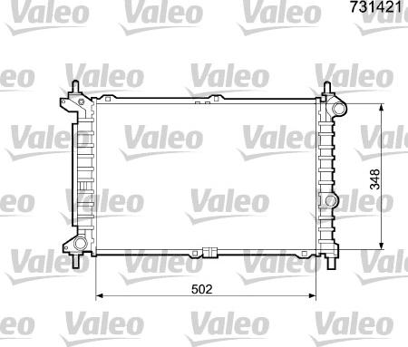 Valeo 731421 - Radiatore, Raffreddamento motore autozon.pro