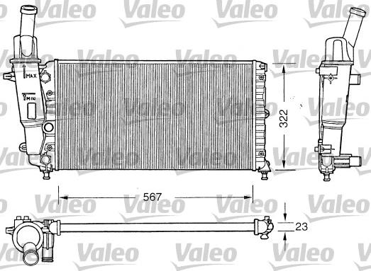 Valeo 731558 - Radiatore, Raffreddamento motore autozon.pro