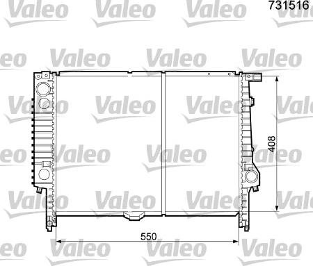 Valeo 731516 - Radiatore, Raffreddamento motore autozon.pro