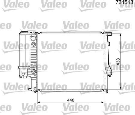 Valeo 731513 - Radiatore, Raffreddamento motore autozon.pro