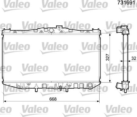 Valeo 731691 - Radiatore, Raffreddamento motore autozon.pro