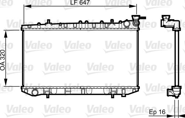 Valeo 731664 - Radiatore, Raffreddamento motore autozon.pro